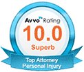 Avvo Rating 10.0 award badge