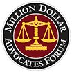 Million Dollar Advocates Forum award badge